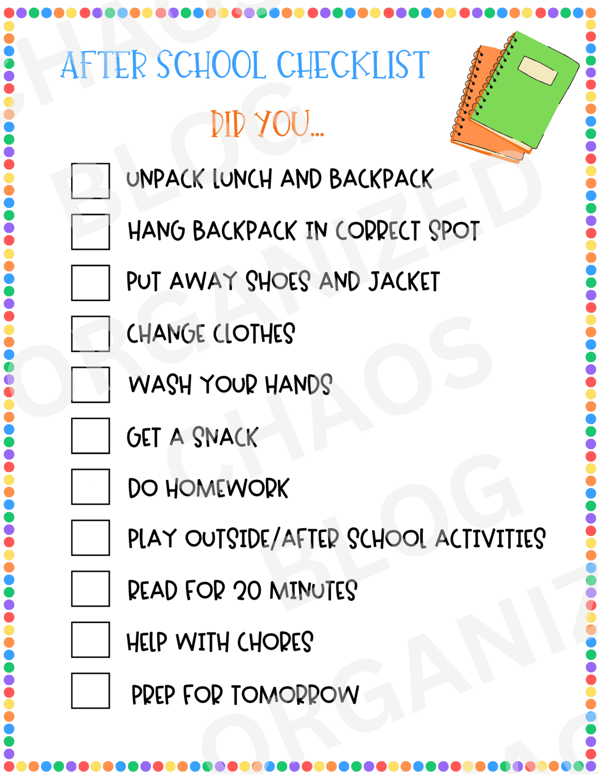 The Complete Back to School Checklist for Moms + Free Printable ...
